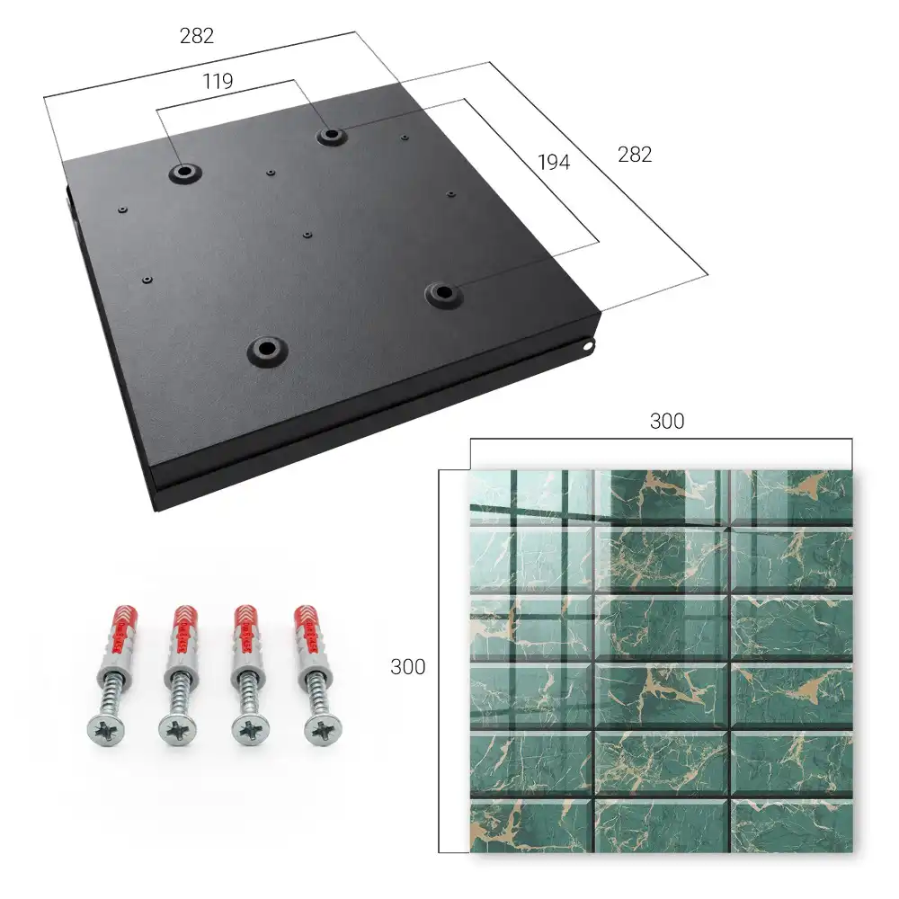Armoire à clés carreaux de marbre vert modernes
