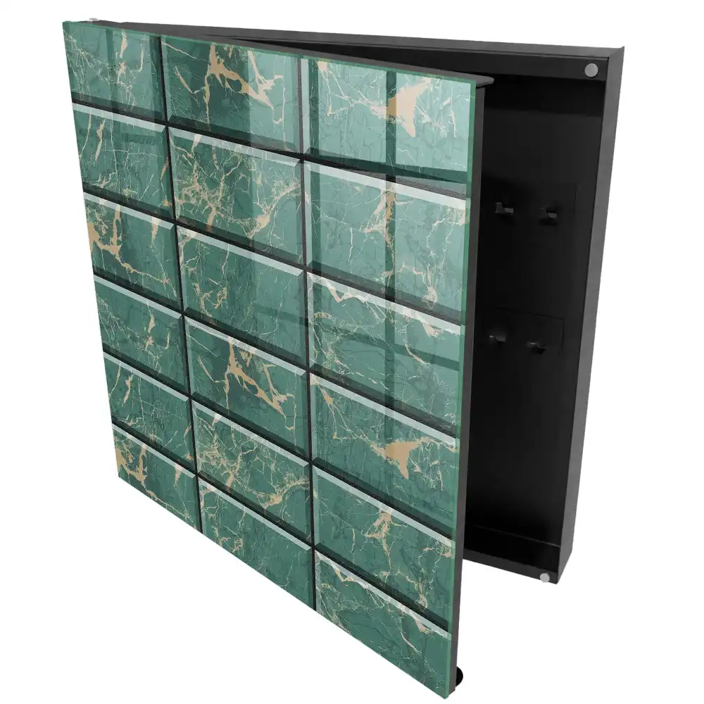 Armoire à clés carreaux de marbre vert modernes