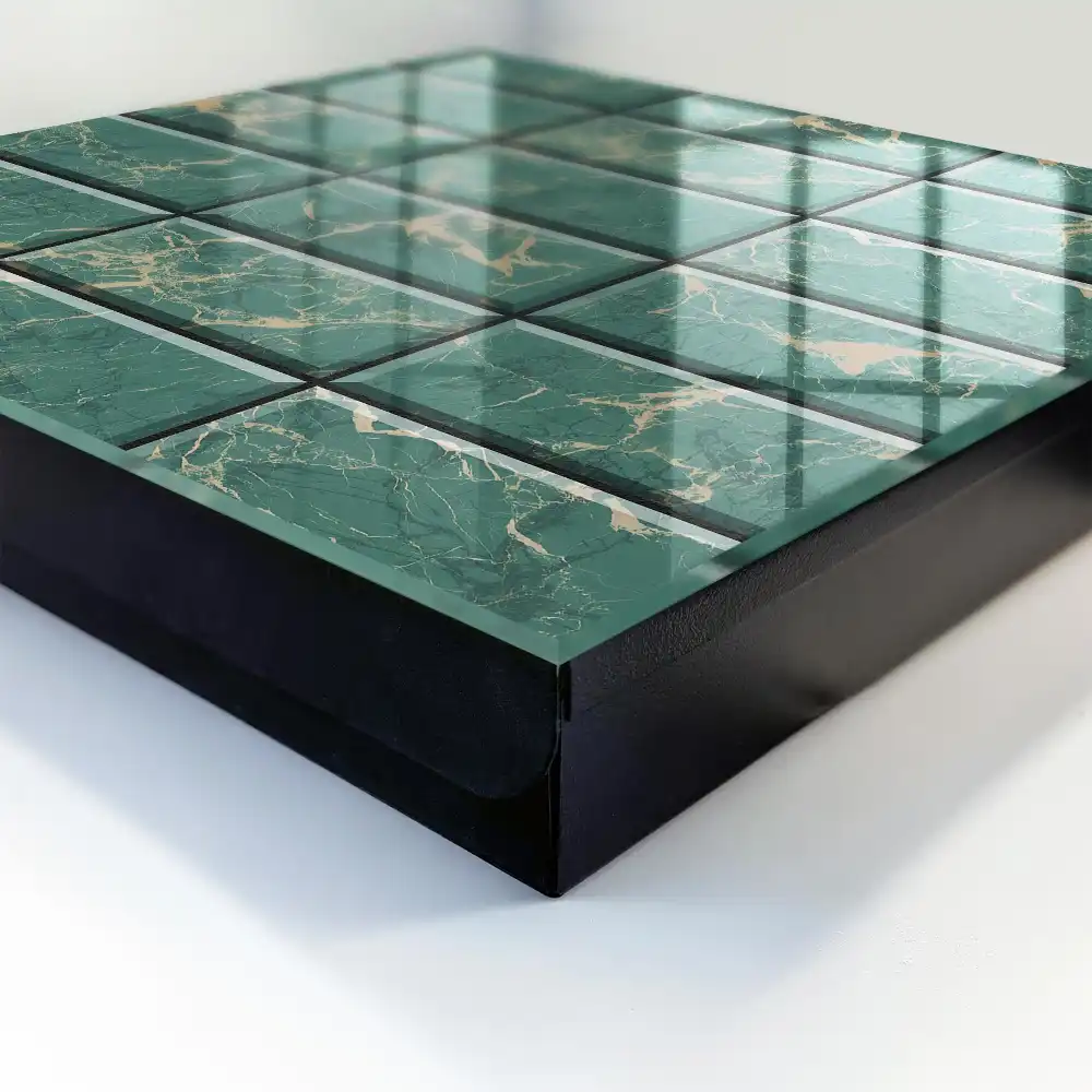Armoire à clés carreaux de marbre vert modernes