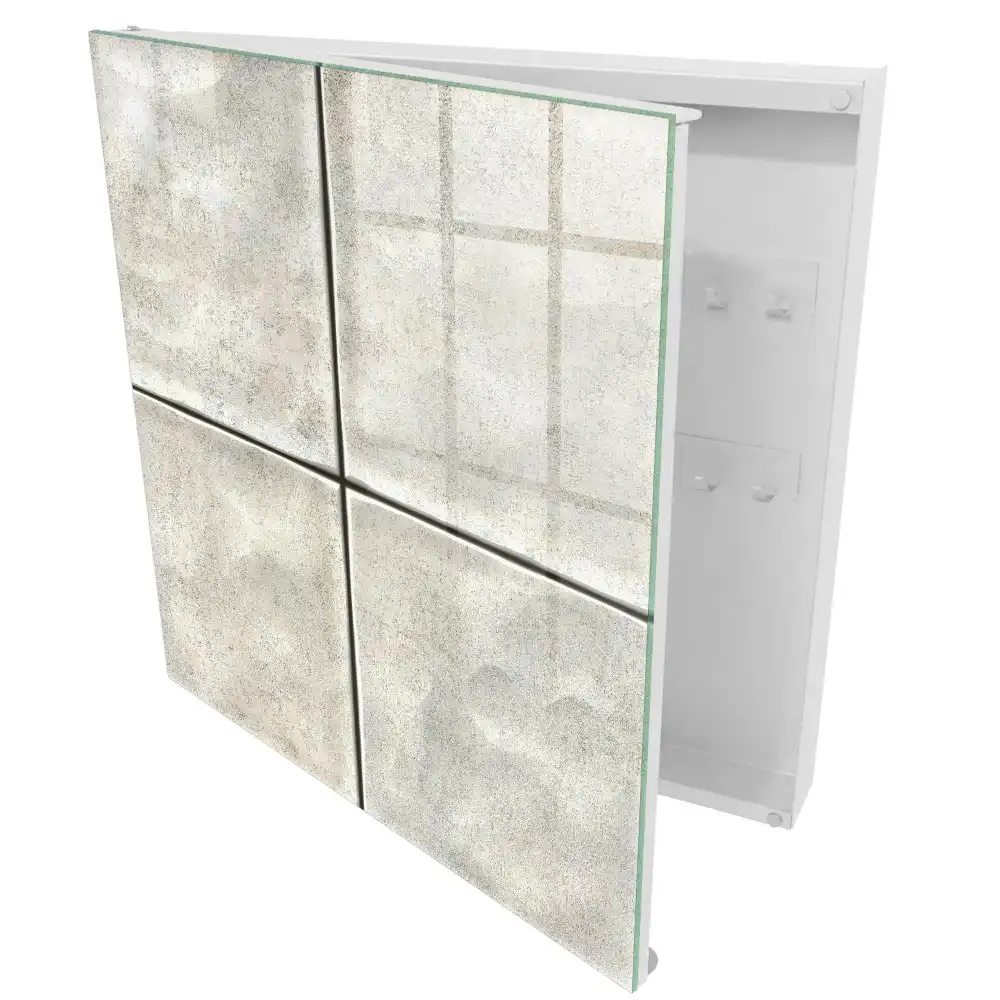 Boîte à clés carrelage élégant beige et gris aux tons subtils