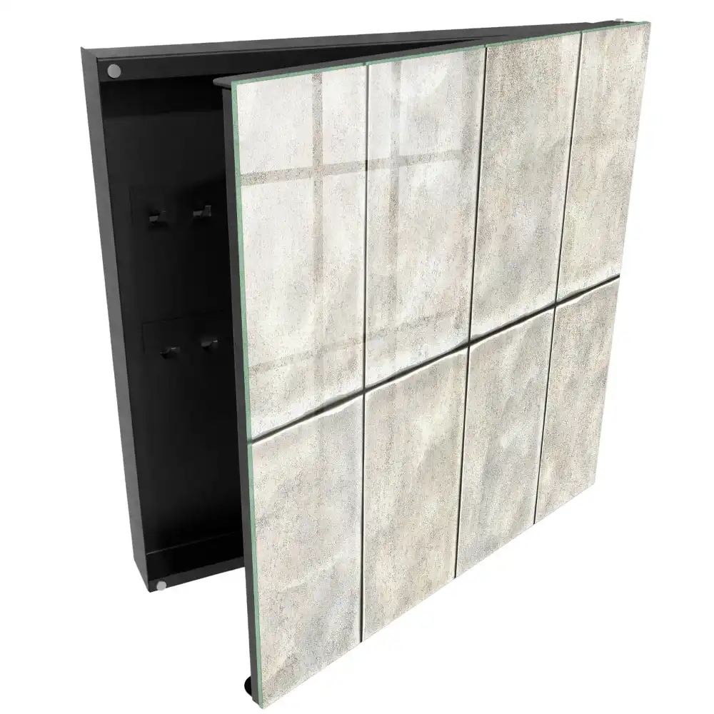 Armoire à clés texture de carrelage aux délicates nuances de gris
