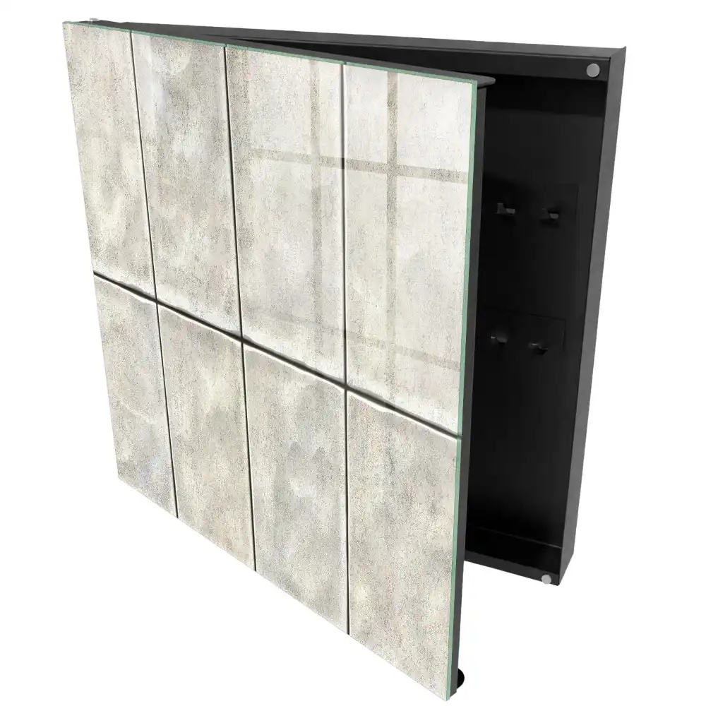 Armoire à clés texture de carrelage aux délicates nuances de gris