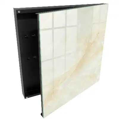 Boîte à clés murale motif marbre crème plein d'élégance