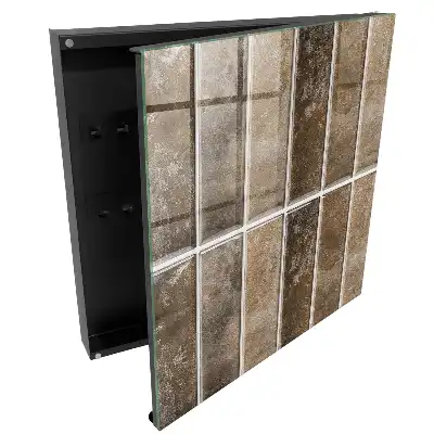 Armoire à clés des carreaux bruns variés qui ajoutent de la chaleur