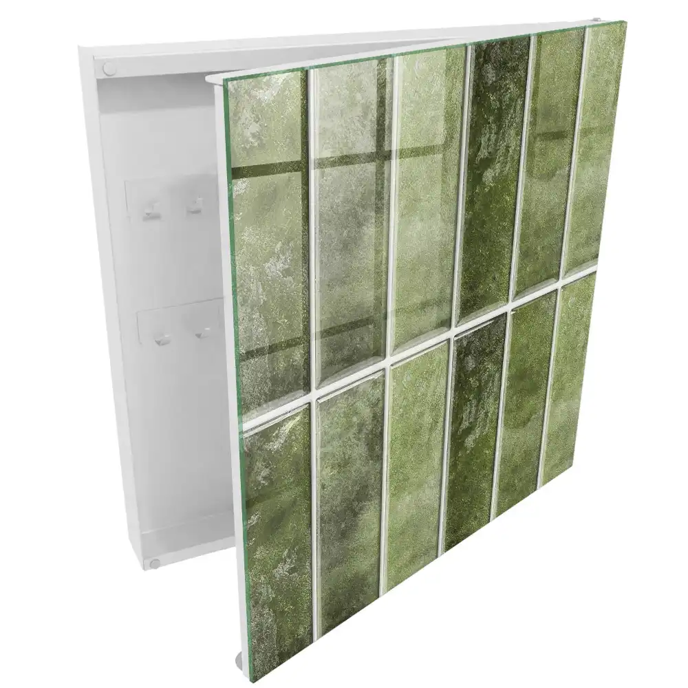 Boîte à clés des carreaux verts de différentes nuances