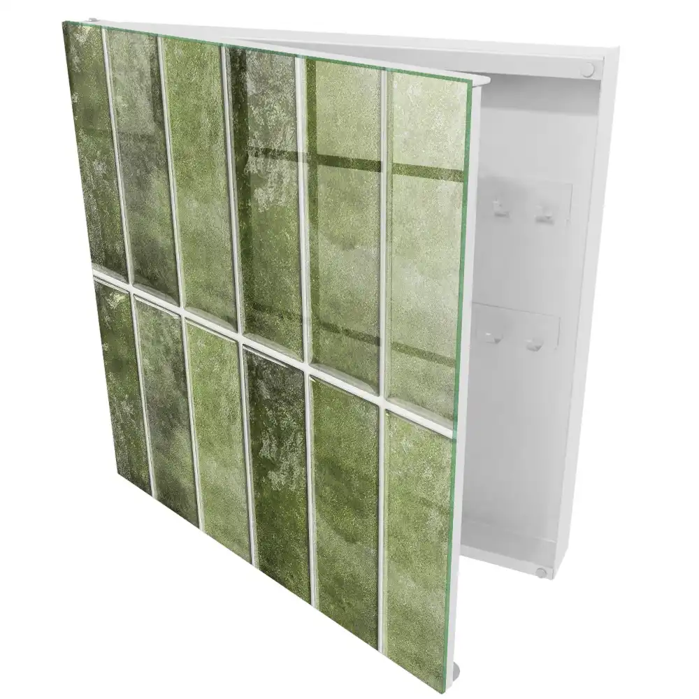 Boîte à clés des carreaux verts de différentes nuances