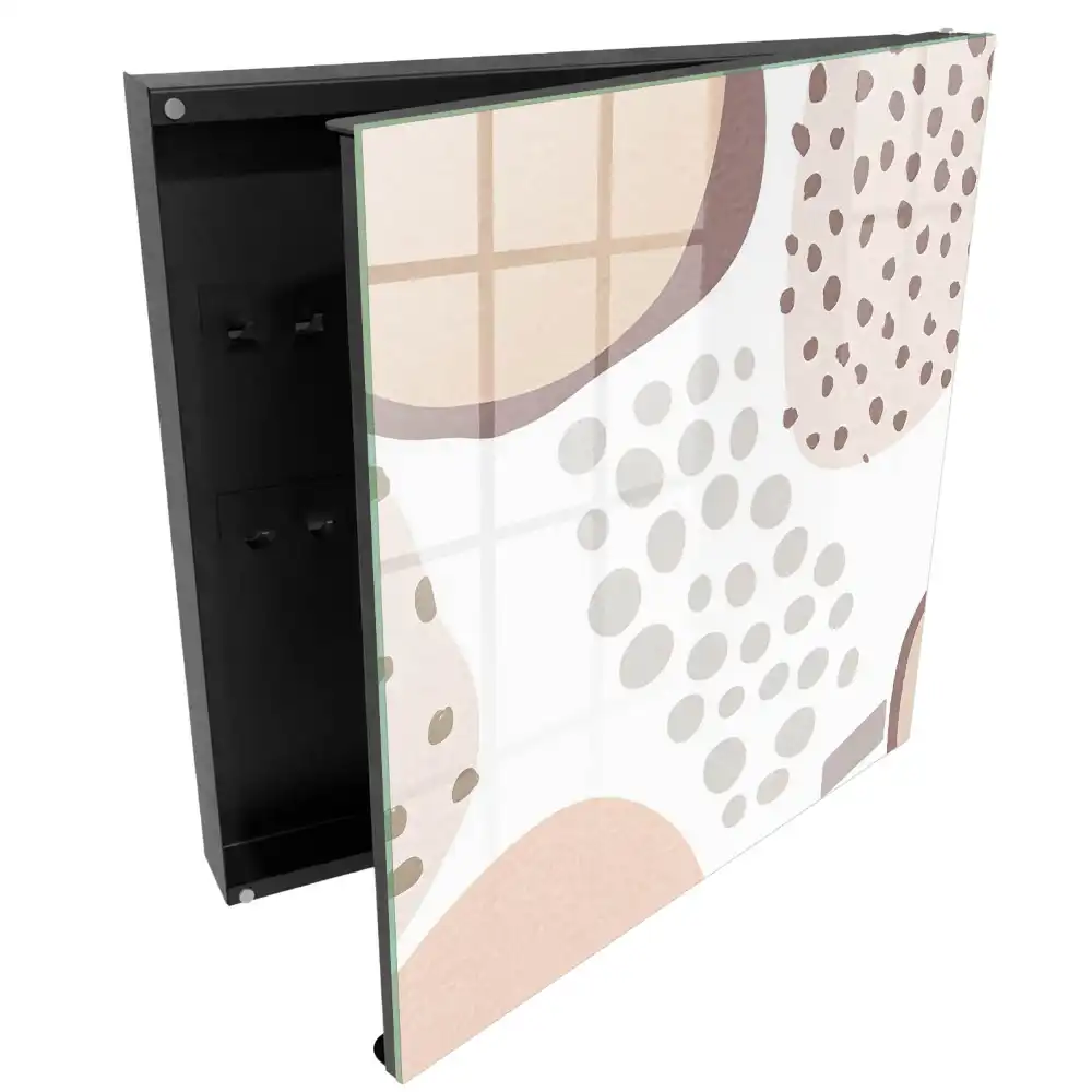 Armoire à clés des formes organiques aux couleurs douces