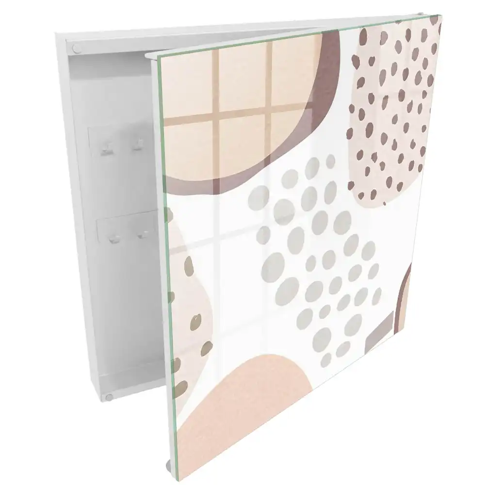 Armoire à clés des formes organiques aux couleurs douces
