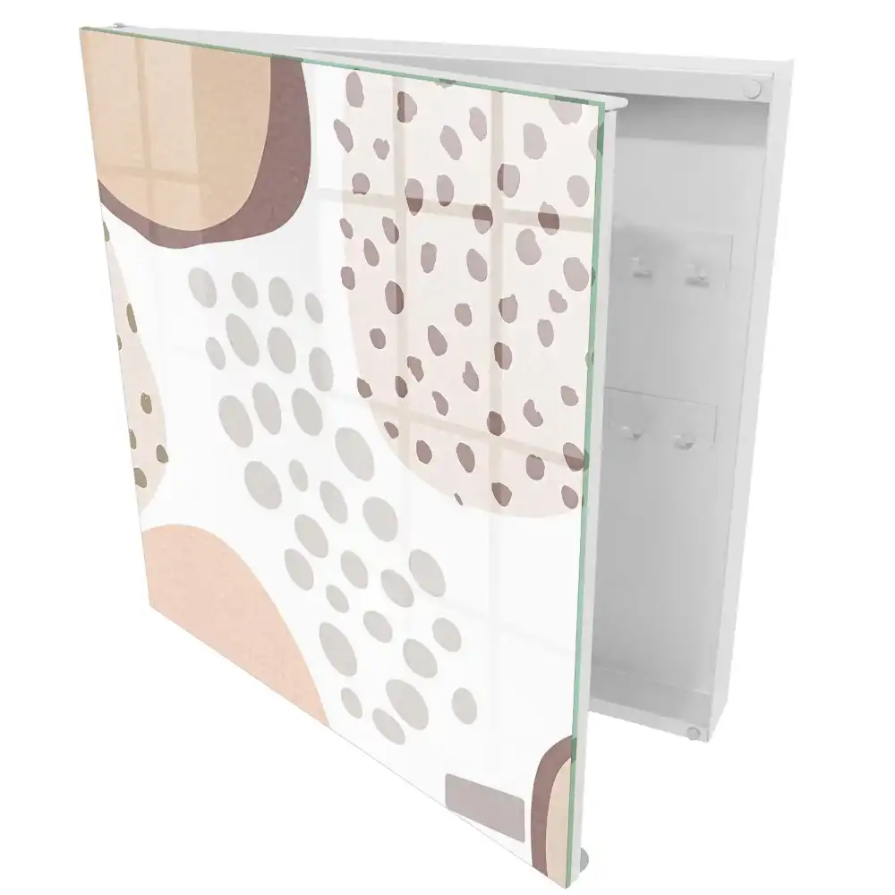 Armoire à clés des formes organiques aux couleurs douces