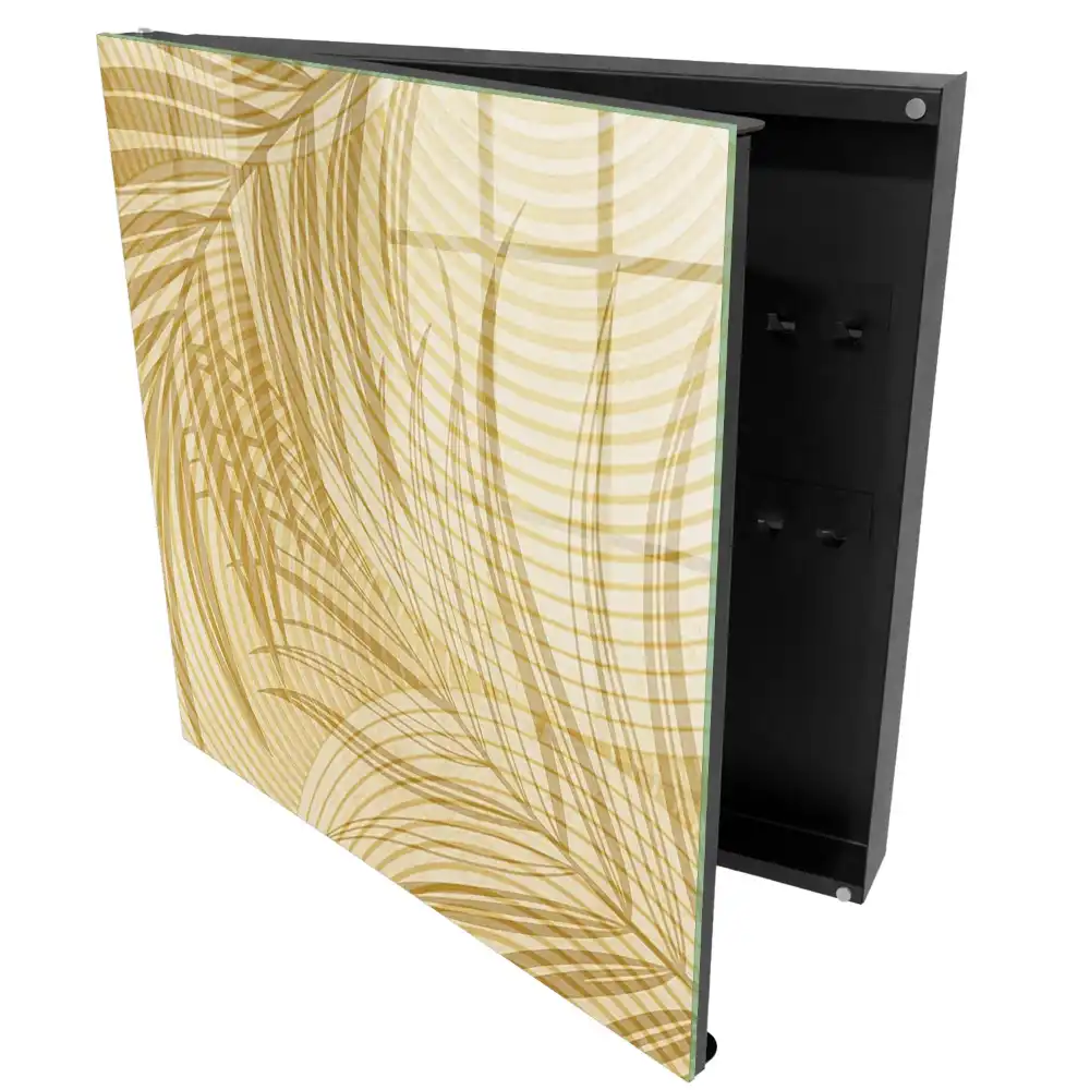Armoire à clés feuilles discrètes dans des tons beiges