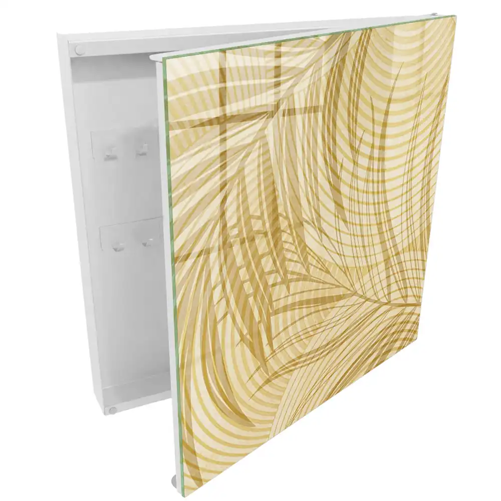 Armoire à clés feuilles discrètes dans des tons beiges