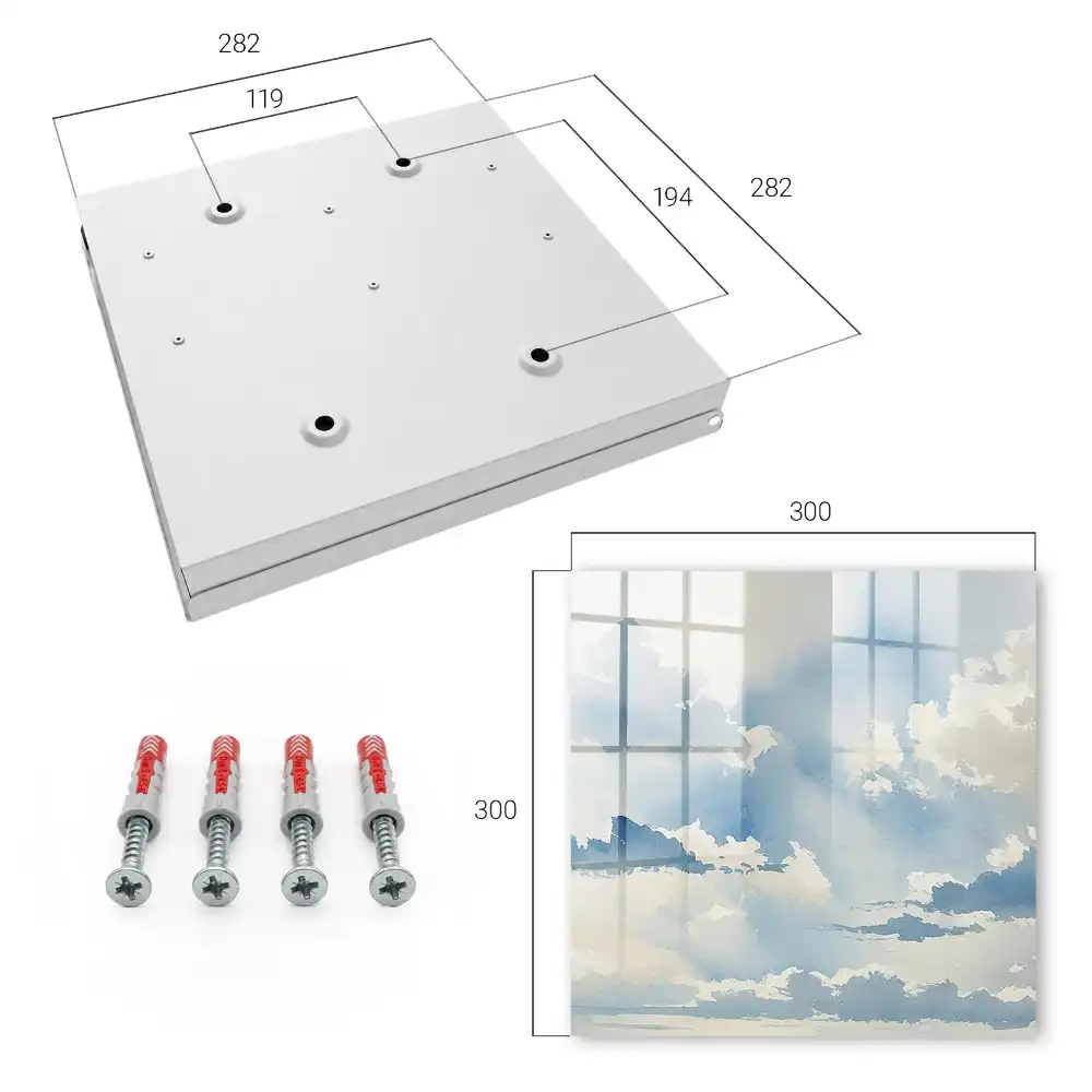 Boîte à clés vaste ciel avec des nuages ​​aux nuances de bleu