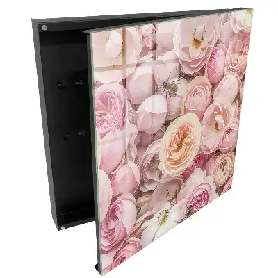 Boîte à clés des roses et des abeilles charmantes aux couleurs délicates