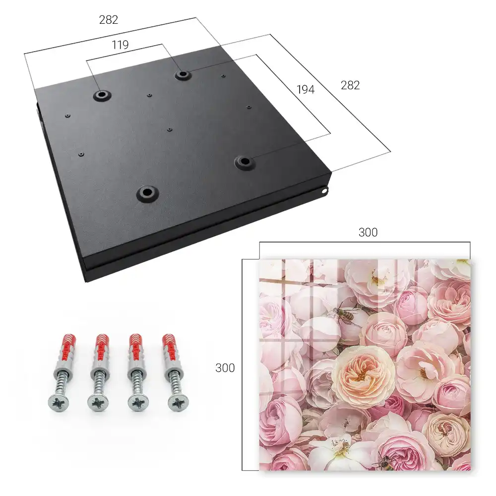 Boîte à clés des roses et des abeilles charmantes aux couleurs délicates