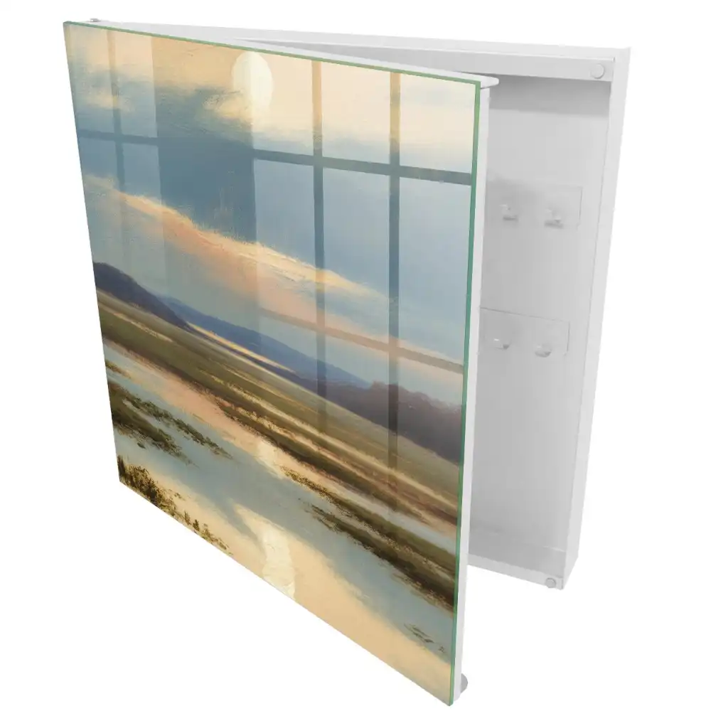Armoire à clés un paysage paisible avec un horizon chaleureux