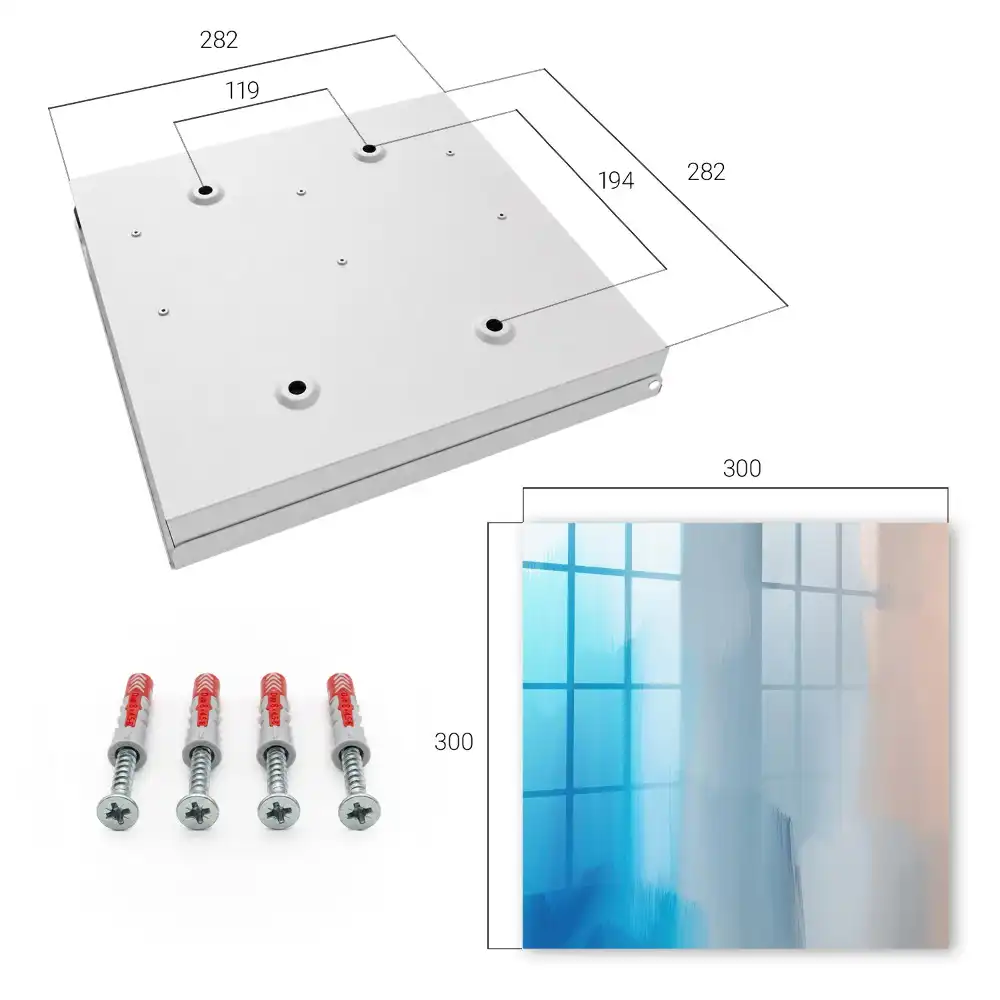Boîte à clés murale dégradés dans les tons de bleu et de gris