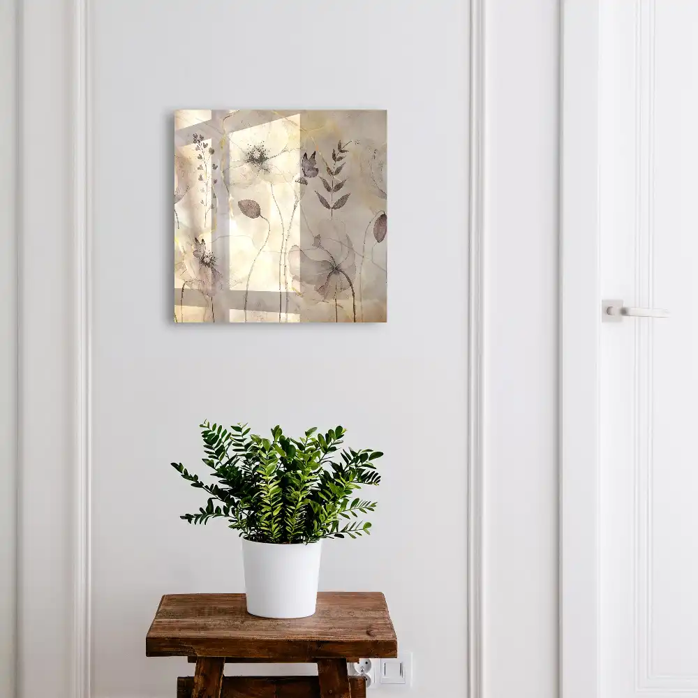 Armoire à clés des fleurs et des papillons empreints de subtilité et de paix