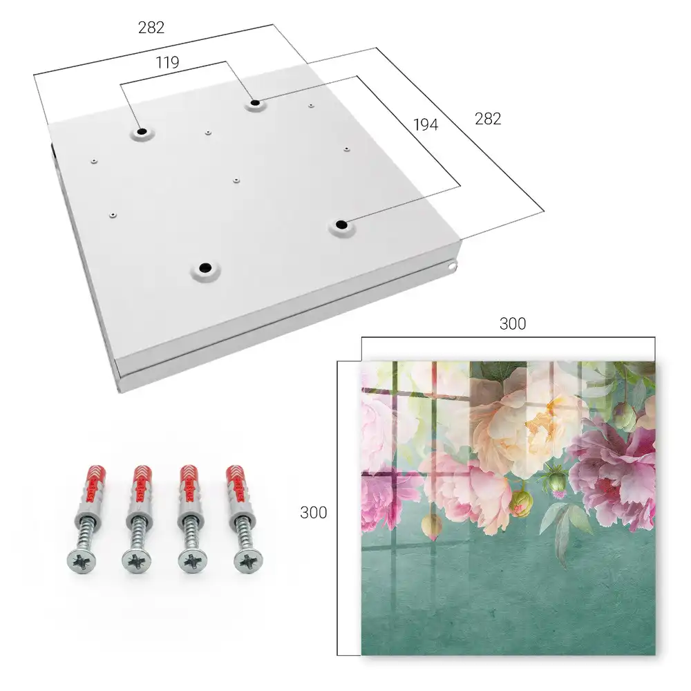 Armoire à clés des fleurs sur fond vert pleines de délicatesse