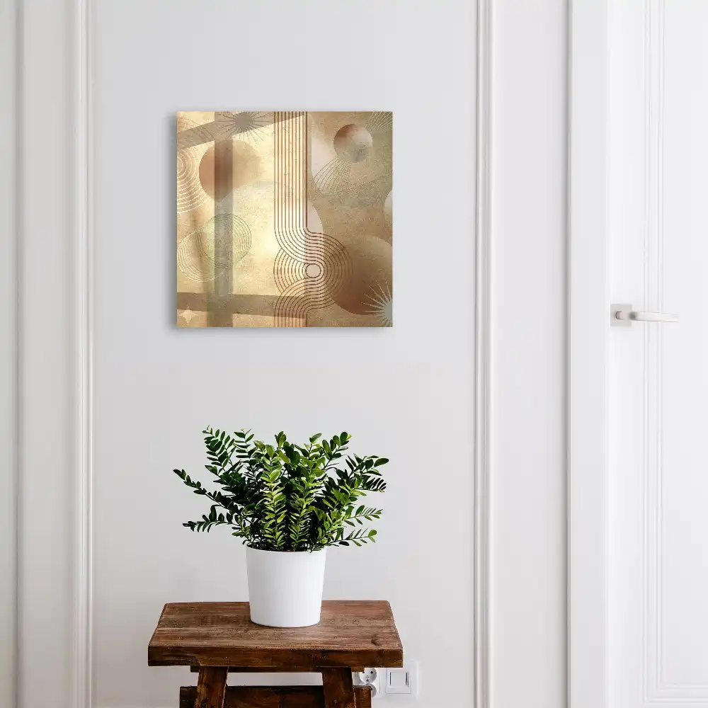 Boîte à clés murale des motifs géométriques inspirants dans des tons naturels