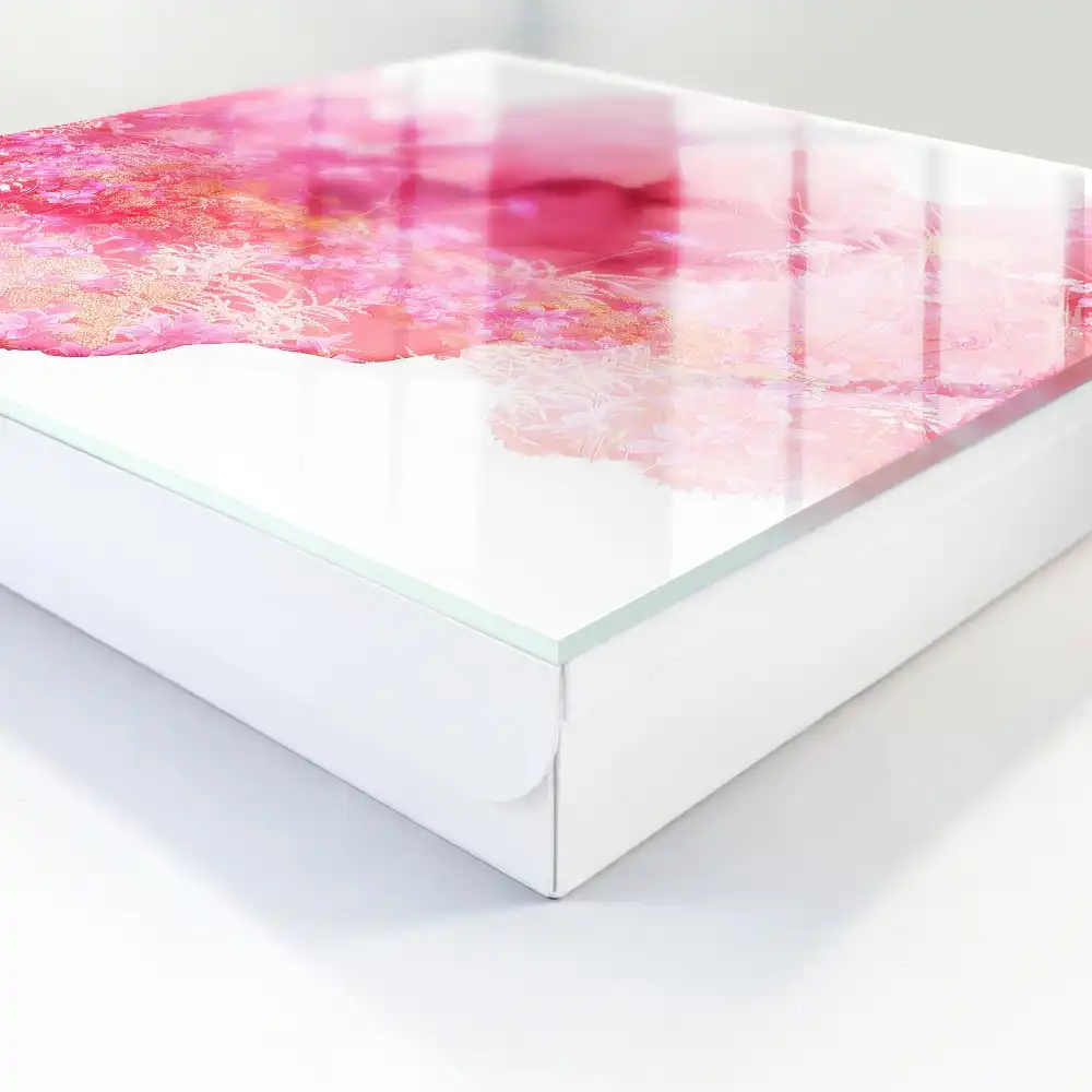 Boîte à clés murale fleurs roses à l'aquarelle dans une atmosphère légère