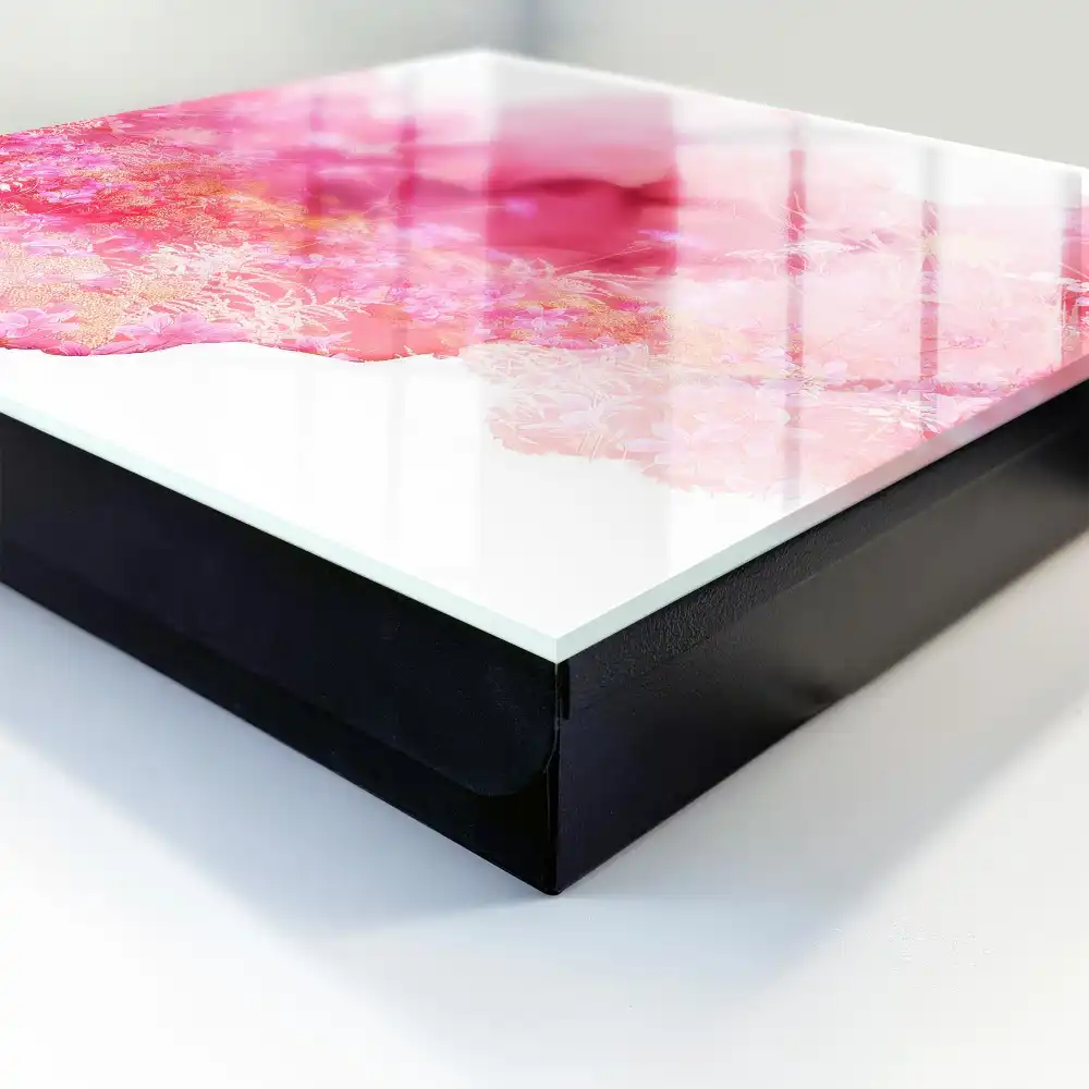 Boîte à clés murale fleurs roses à l'aquarelle dans une atmosphère légère