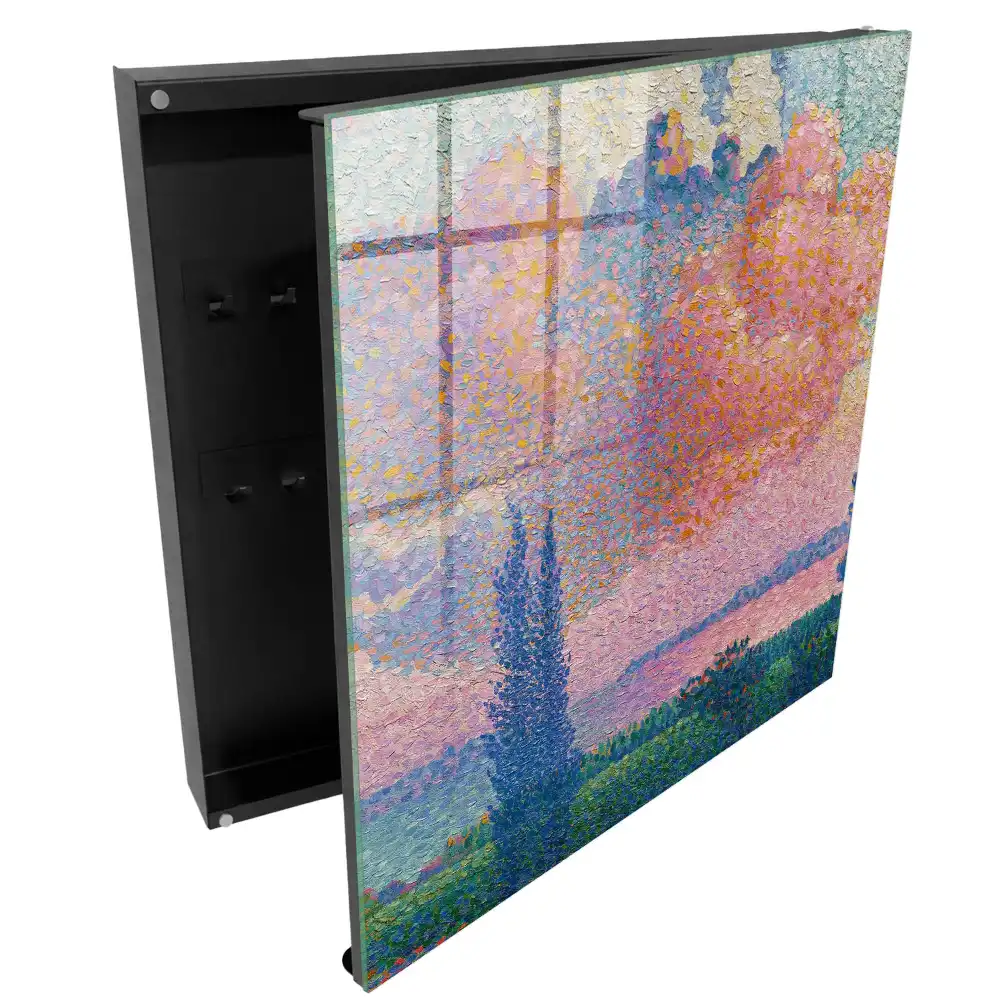 Boîte à clés murale ciel coloré au-dessus de la surface de l'eau paysages paisibles