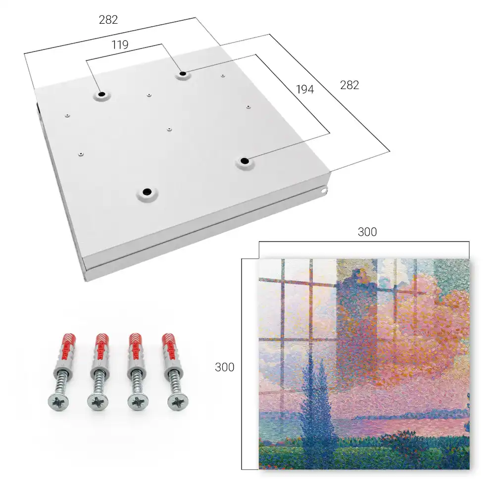 Boîte à clés murale ciel coloré au-dessus de la surface de l'eau paysages paisibles