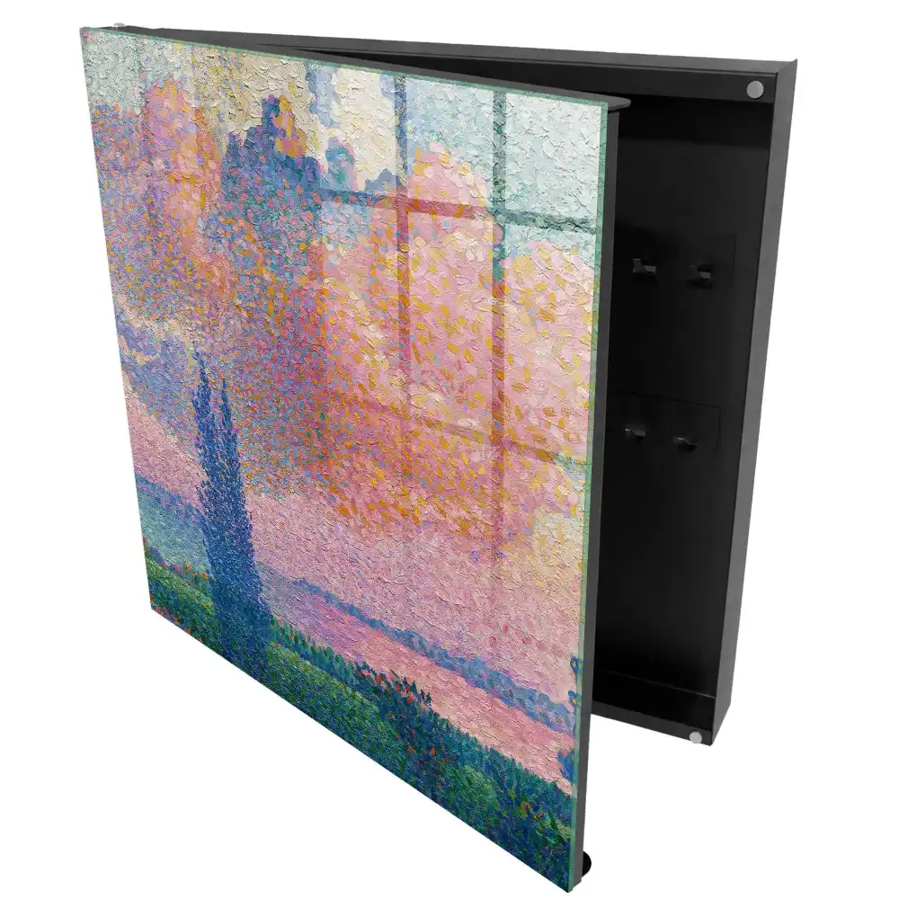 Boîte à clés murale ciel coloré au-dessus de la surface de l'eau paysages paisibles