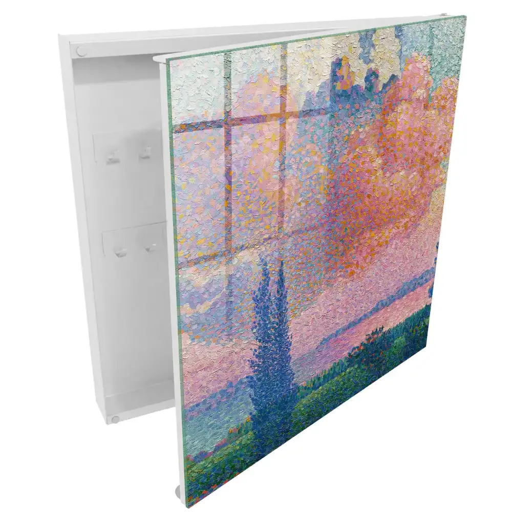 Boîte à clés murale ciel coloré au-dessus de la surface de l'eau paysages paisibles