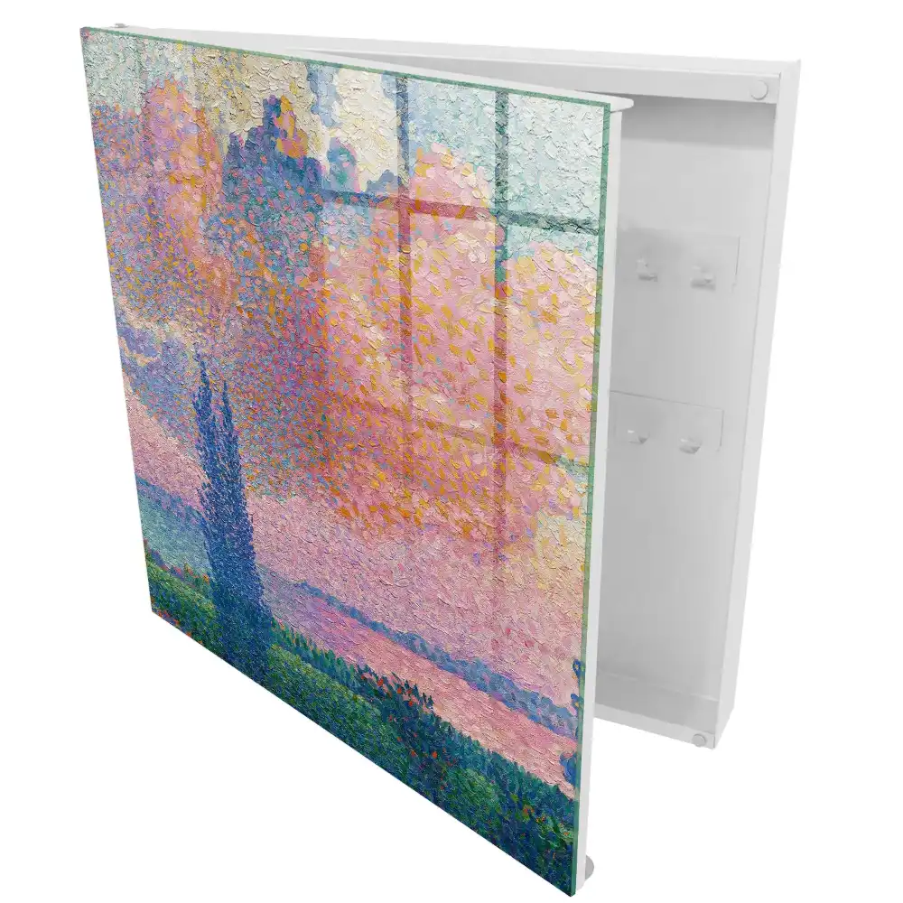 Boîte à clés murale ciel coloré au-dessus de la surface de l'eau paysages paisibles
