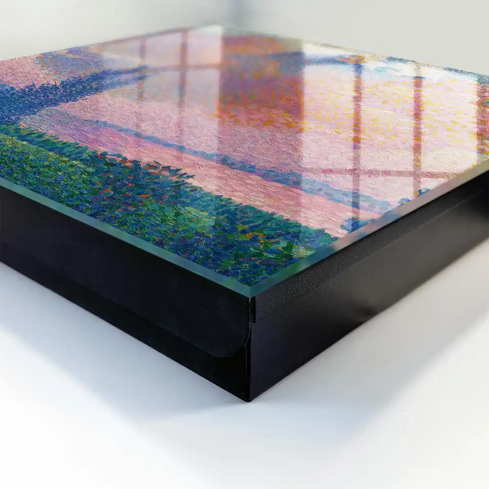 Boîte à clés murale ciel coloré au-dessus de la surface de l'eau paysages paisibles