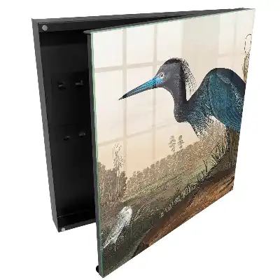 Armoire à clés un oiseau coloré au-dessus d'un lac rempli de végétation