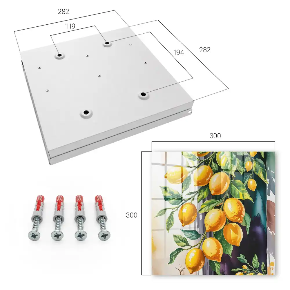 Boîte à clés murale citrons juteux sur une branche aux feuilles vertes