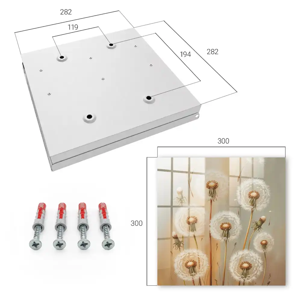 Armoire à clés des pissenlits aux délicates nuances de beige et de blanc