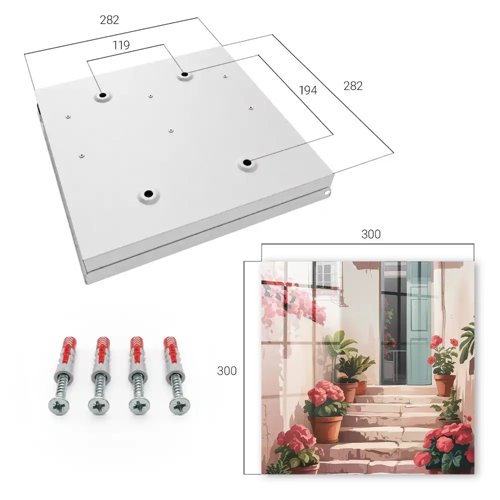 Boîte à clés des fleurs en pot sur l'escalier chaud