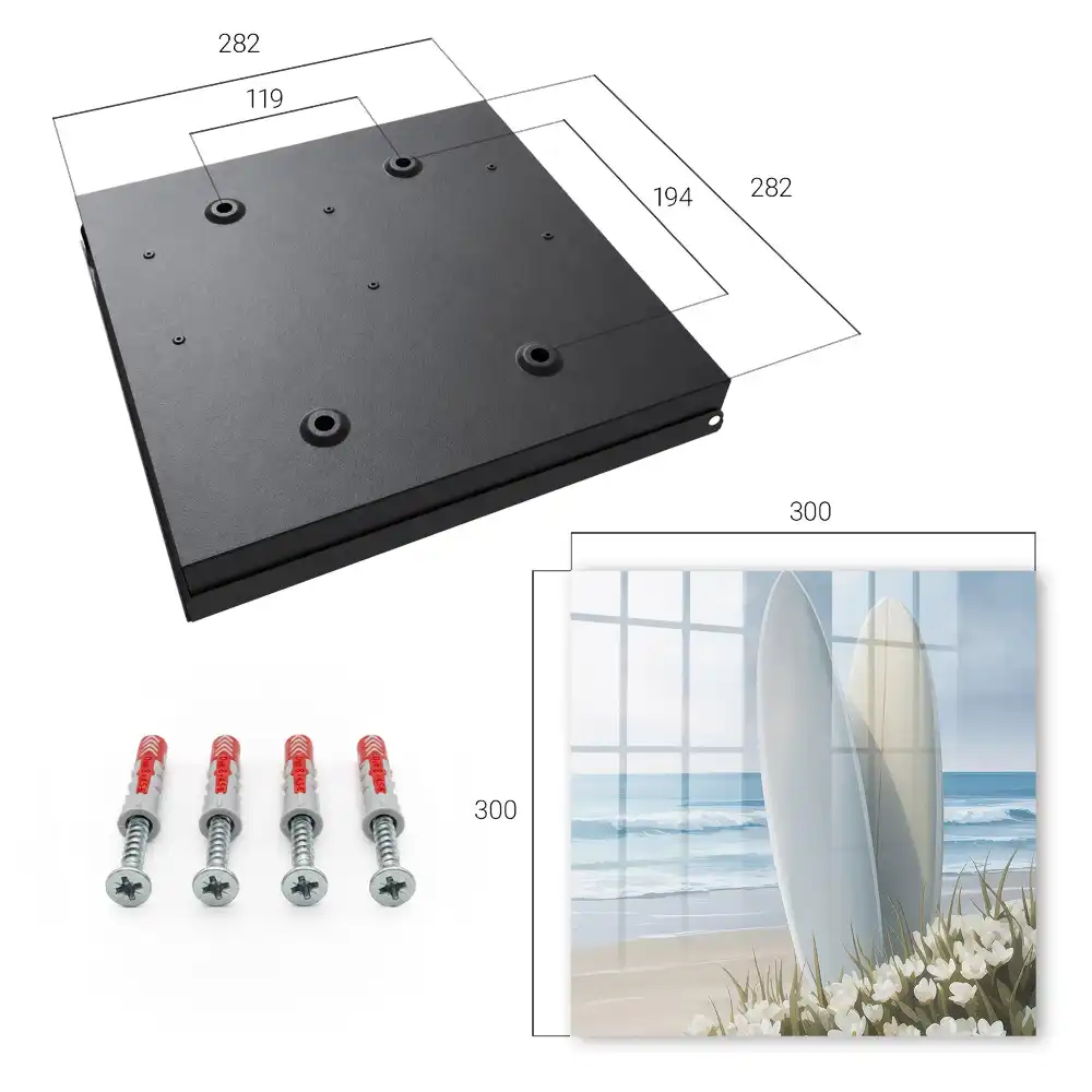 Armoire à clés planches de surf sur une plage en fleurs