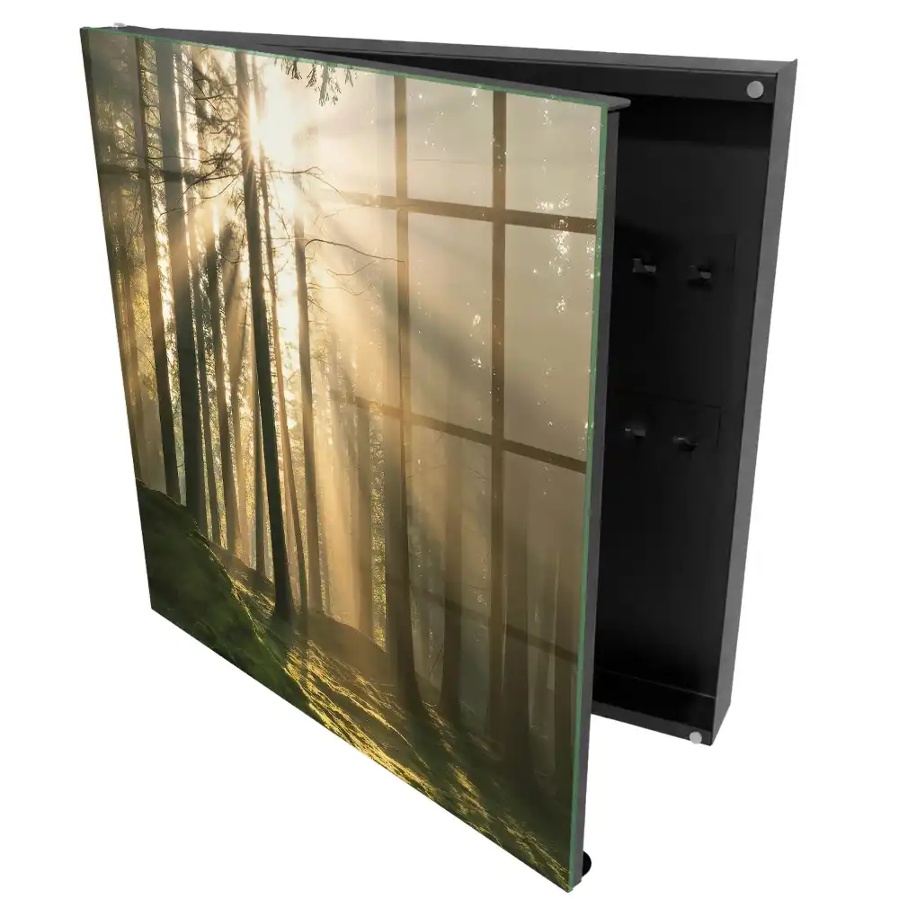 Armoire à clés la lumière dans la forêt crée une atmosphère magique