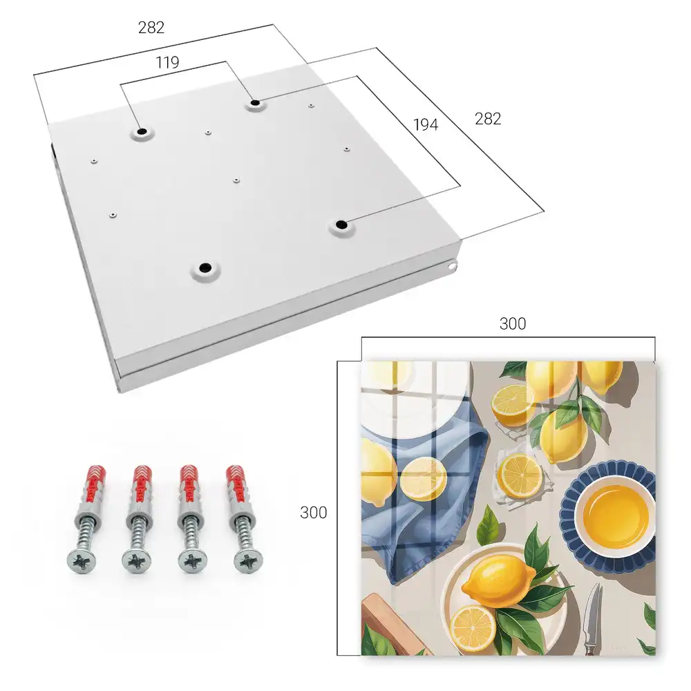 Boîte à clés murale citrons juteux sur une élégante porcelaine