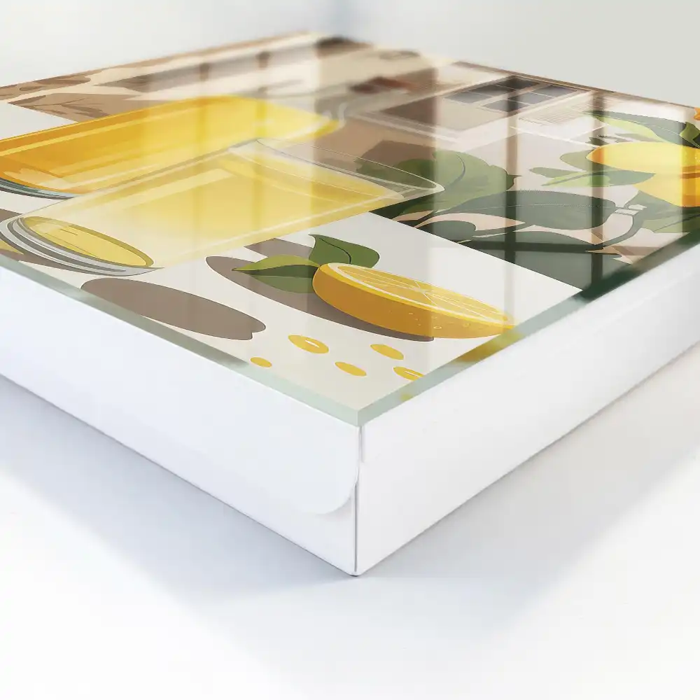 Boîte à clés murale citrons verre pichet climat du sud