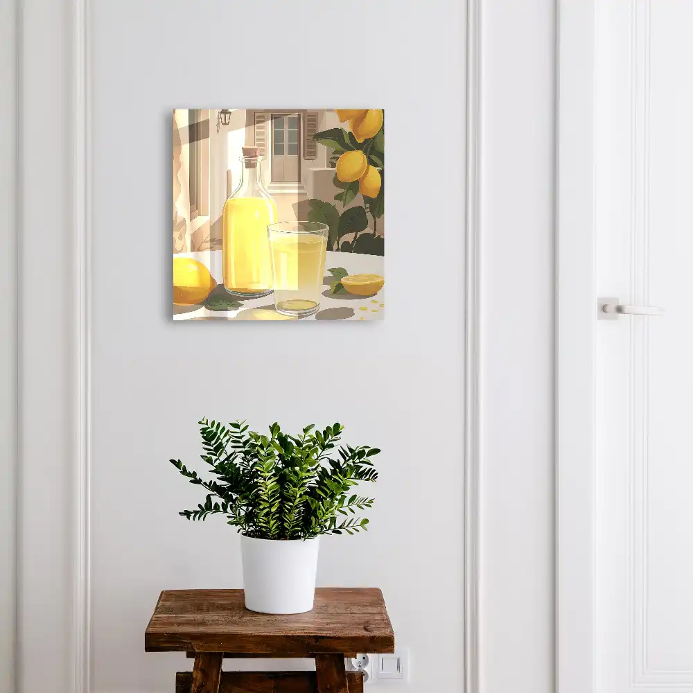 Boîte à clés murale citrons verre pichet climat du sud