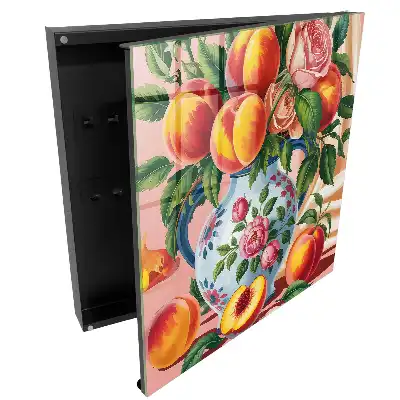 Boîte à clés murale une composition énergétique de fruits et de fleurs