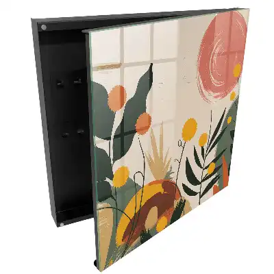 Armoire à clés motifs végétaux couleurs énergiques aura agréable
