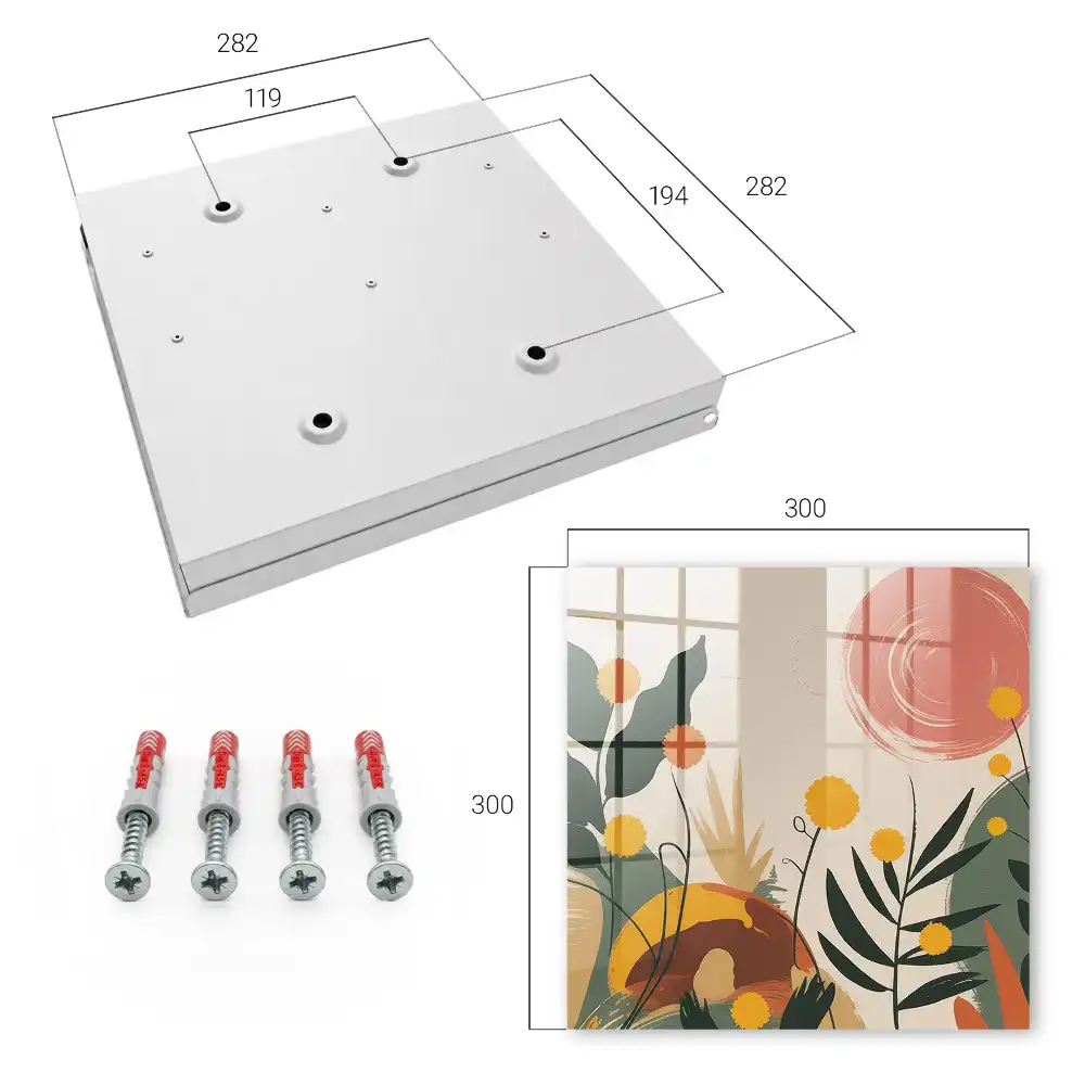 Armoire à clés motifs végétaux couleurs énergiques aura agréable