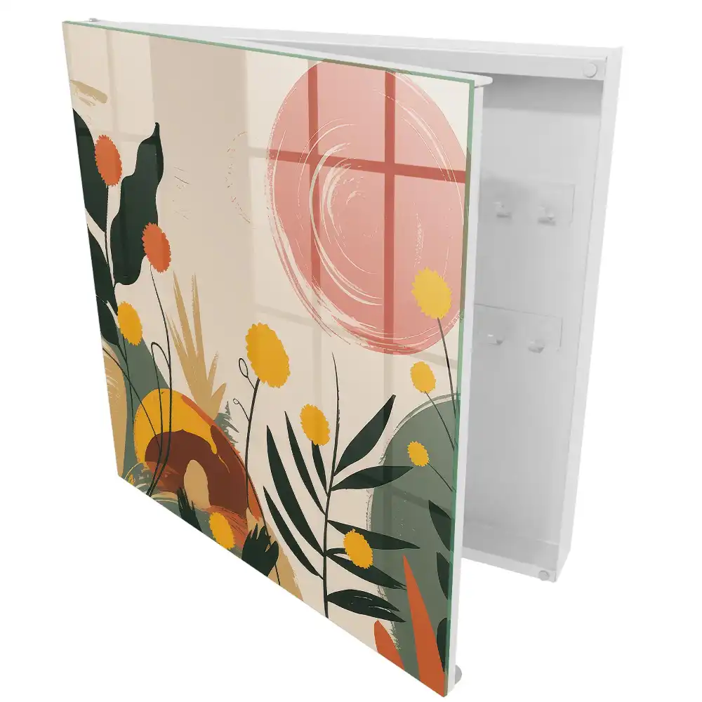 Armoire à clés motifs végétaux couleurs énergiques aura agréable