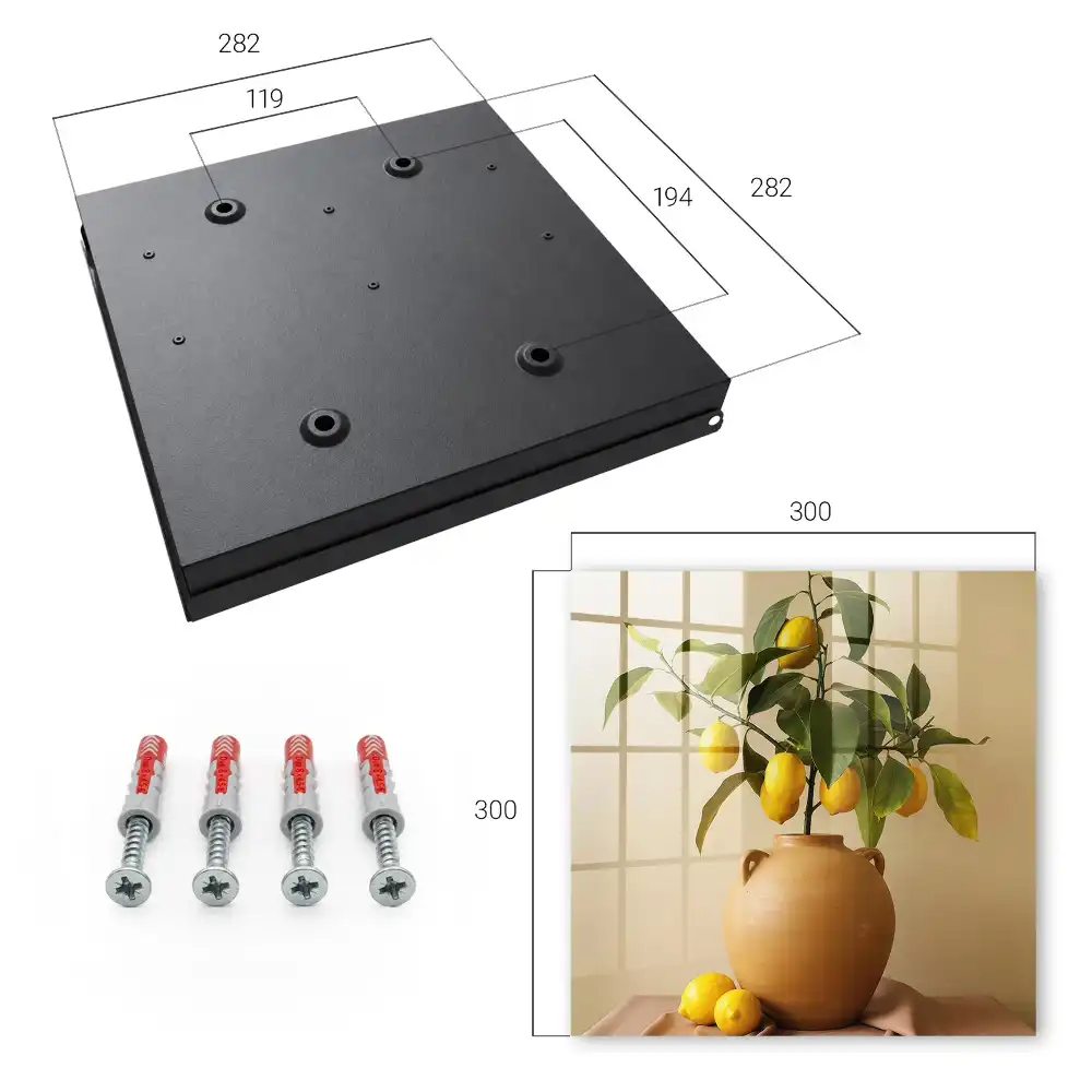 Armoire à clés citrons jaunes dans un pot en terre cuite sur fond beige