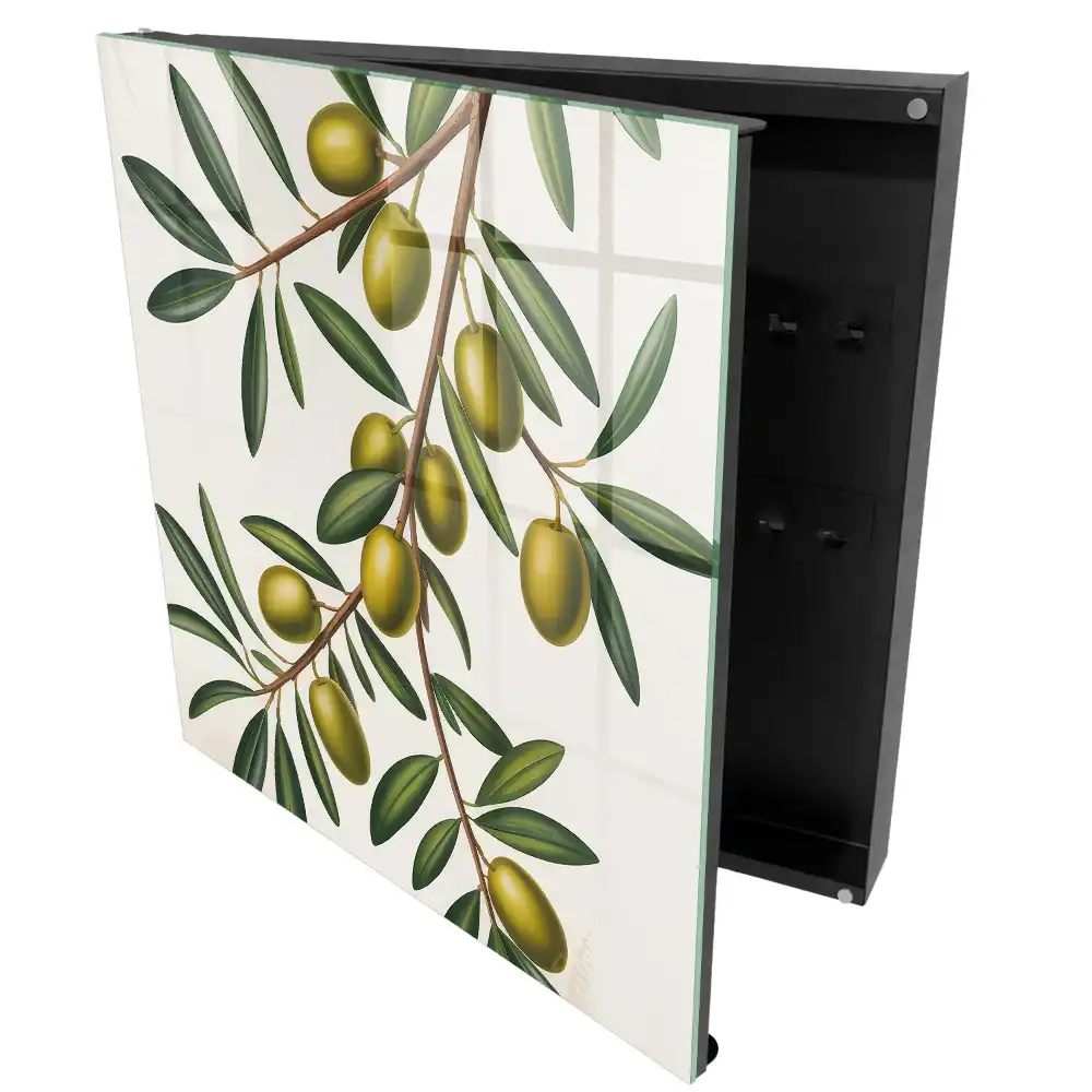 Boîte à clés murale une branche d'arbre avec des prunes juteuses