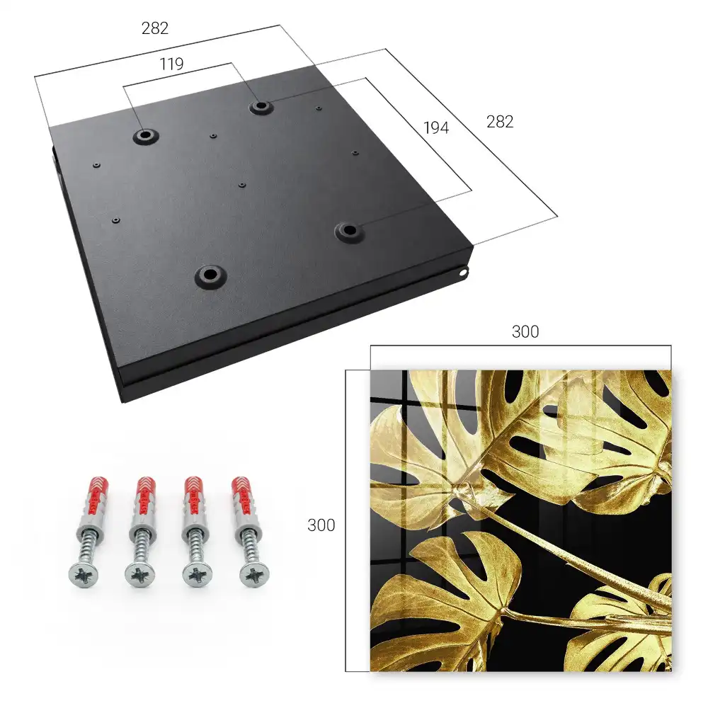 Armoire à clés feuilles élégantes sur fond noir
