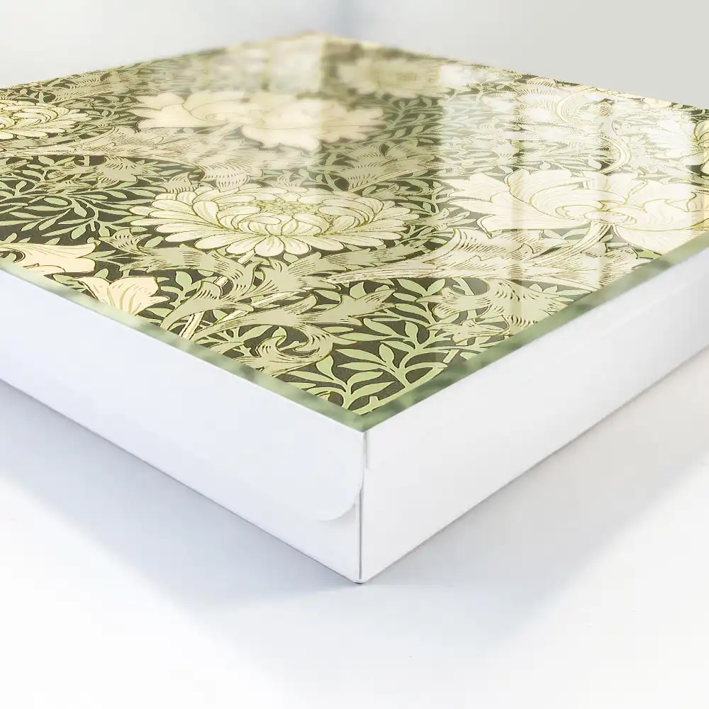 Boîte à clés motifs délicats de fleurs et de feuilles