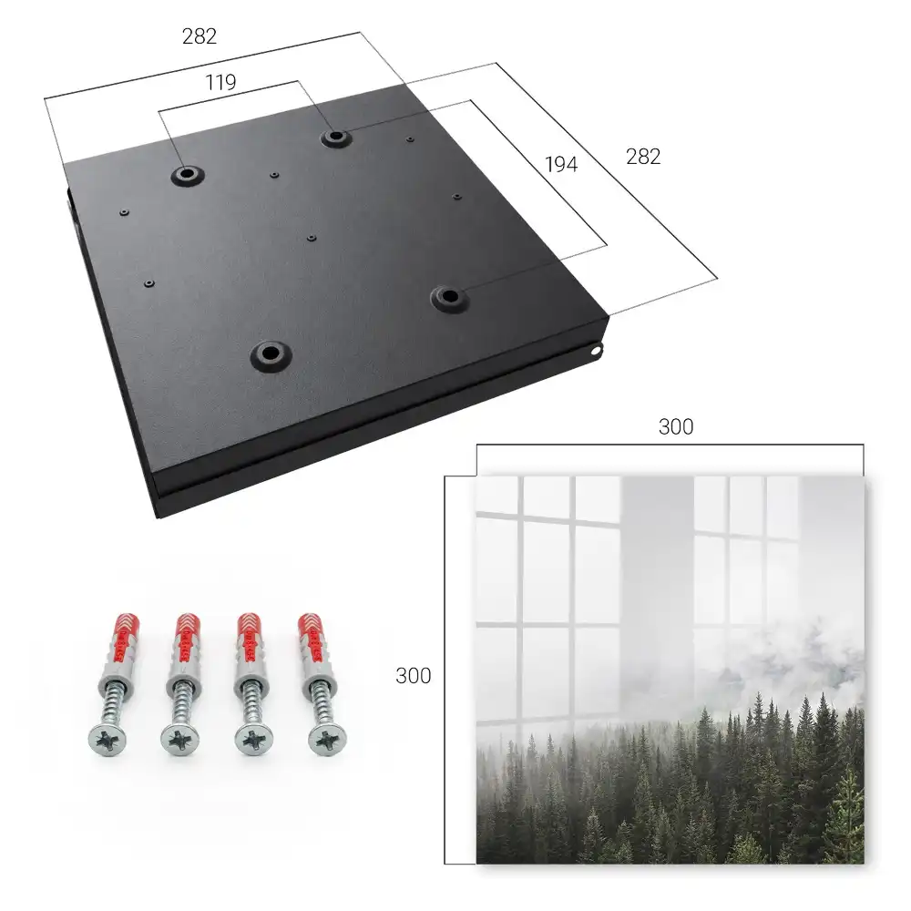 Boîte à clés brouillard sur la pinède mis en valeur par la verdure