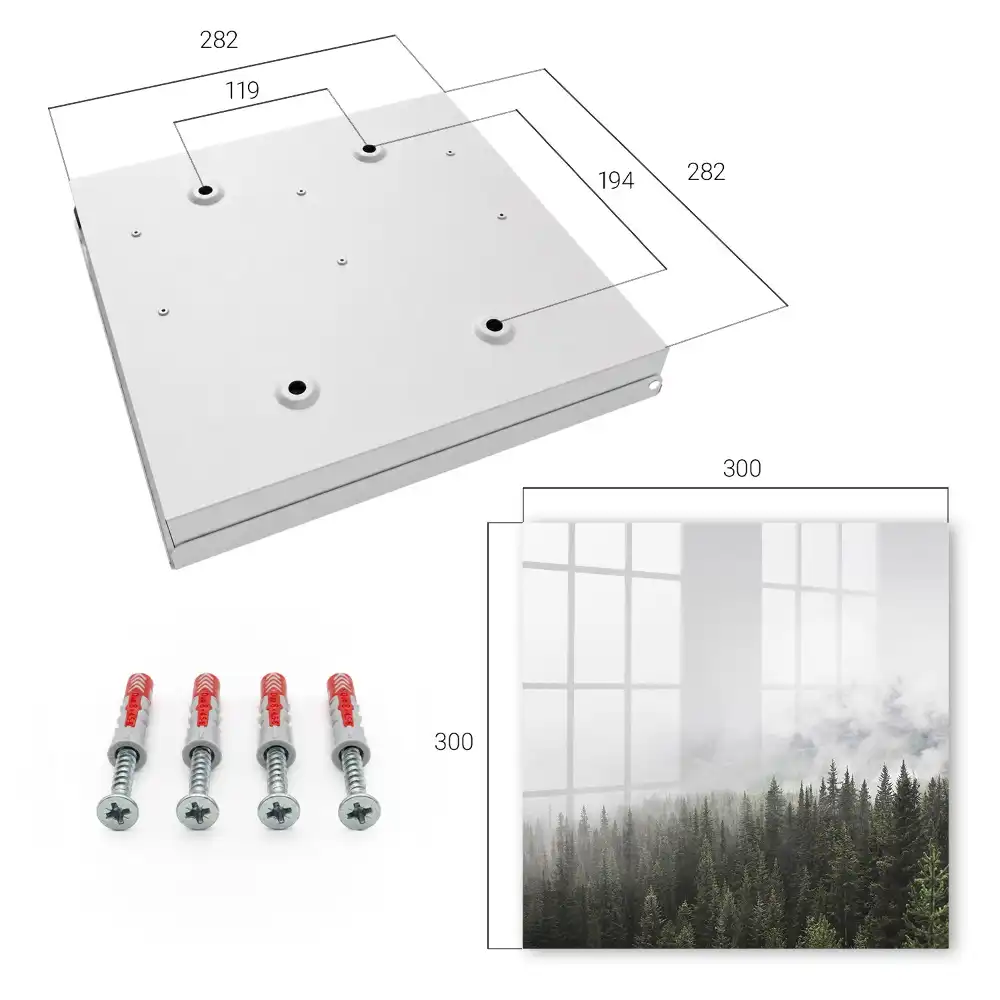 Boîte à clés brouillard sur la pinède mis en valeur par la verdure